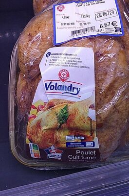 Poulet cuit fumé traite en salaison