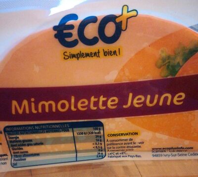 Mimolette jeune au lait pasteurisé