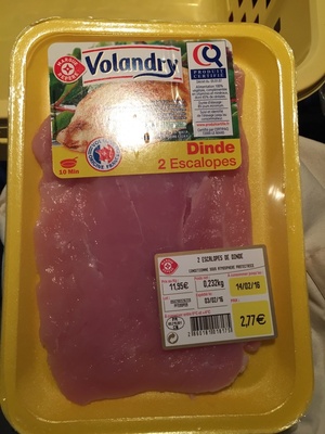 2 escalopes de dindes