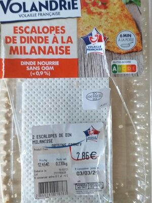 Escalope dinde à la milanaise