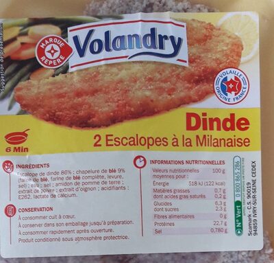 2 Escalopes à la Milanaise