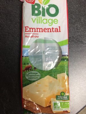 Emmental au lait cru front packaging