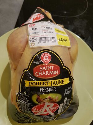 poulet fermier jaune label rouge plein air front packaging