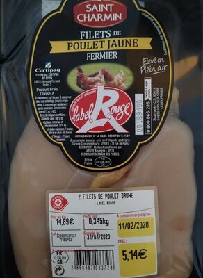 Filets de poulet jaune fermier