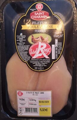 Filet de poulet jaune fermier label rouge front packaging