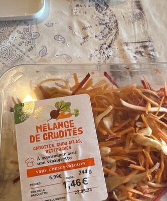 Mélange de crudités (carottes, chou, betteraves)