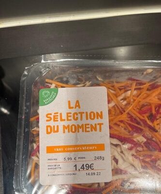 Crudités râpées (carotte,chou,betterave)