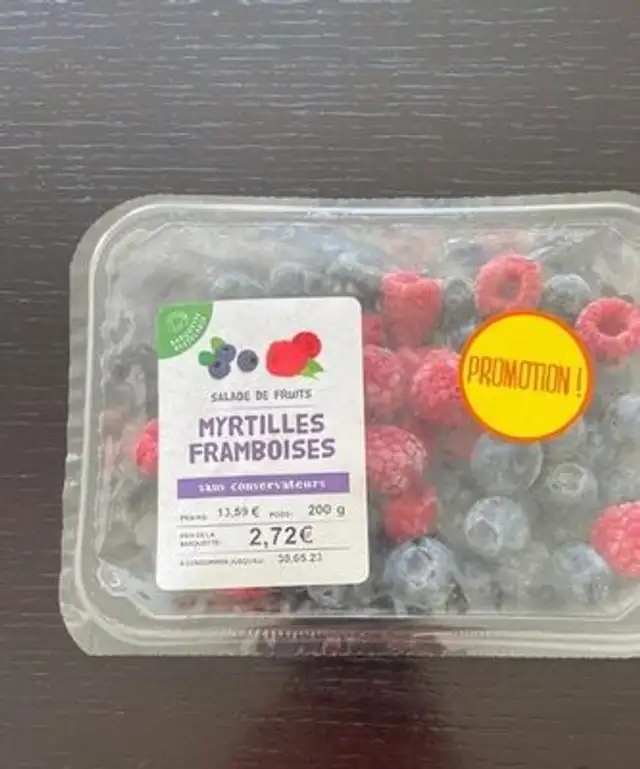Myrtilles Framboises front packaging