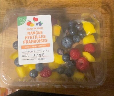 Salade de fruits Mangue Myrtilles Framboises
