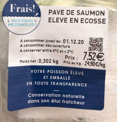 Pave de saumon eleve en Ecosse