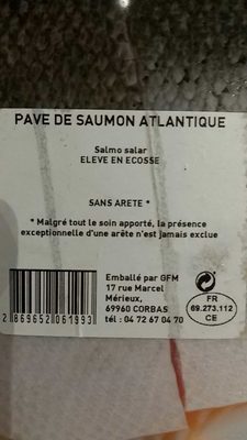 Pavé de saumon Ecosse