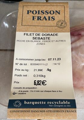 Filet de dorade sebaste