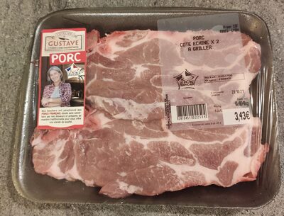 Côte échine de porc x2