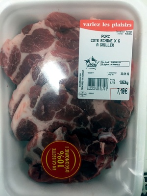 Porc côté échine