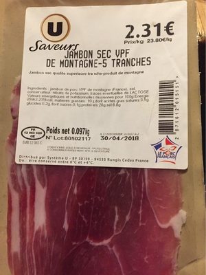 Jambon sec vpf de montagne