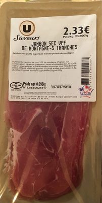 Jambon sec VPF de montagne