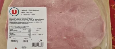 Jambon Cuit Supérieur sans couenne front packaging