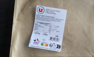 Jambon cuit supérieur front packaging