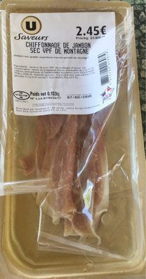 Chiffonade de jambon sec vpf de montagne