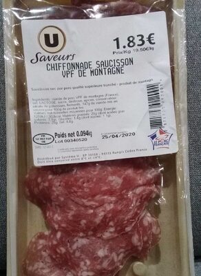 Chiffonnade saucisson vpf de montage