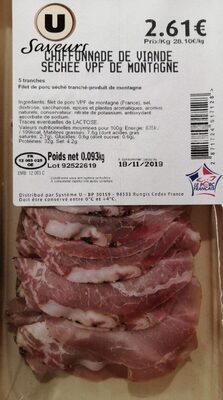 Chiffonnade de viande séchée