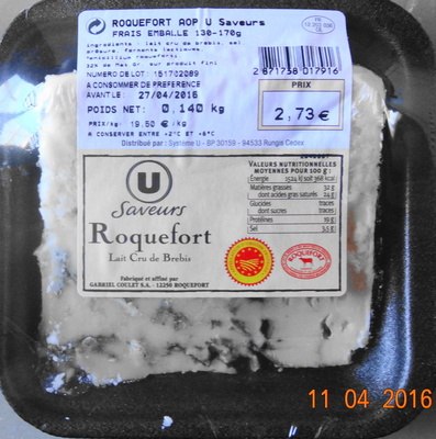 Roquefort, lait cru de brebis