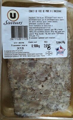 Confit de foie de porc à l'ancienne front packaging
