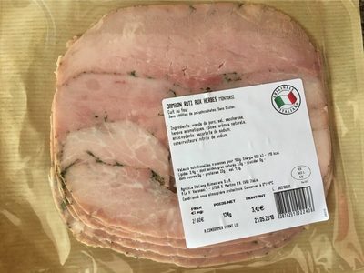 Jambon roti aux herbes front packaging