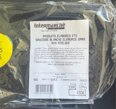 Saucisse blanche elaborés dans nos ateliers