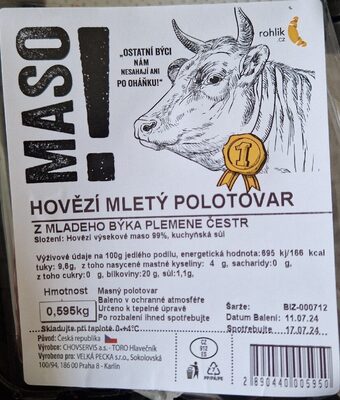 Hovězí Mleté Z Mladého Býka Čestr