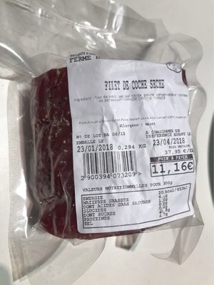 Filet de coche seche front packaging