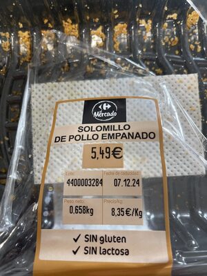 Solomillo De Pollo Empanado