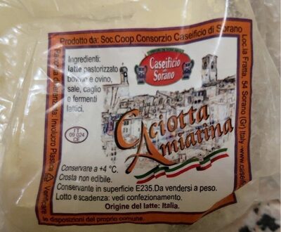 Cacciotta amiantina front packaging