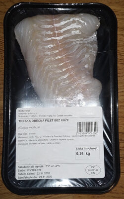 Treska obecná filet bez kůže
