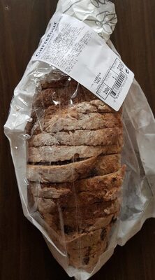 Pan de pasas y nueces front packaging