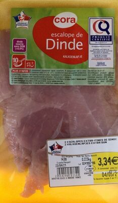 Escalope de dinde front packaging