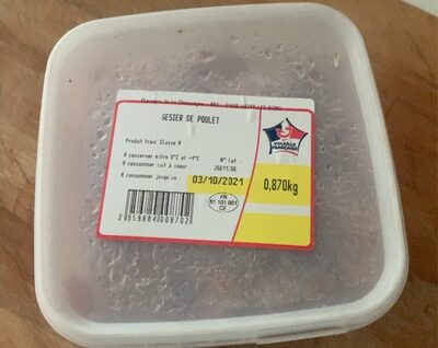 Gesier de poulet front packaging