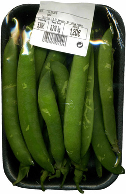 Guisantes frescos en vaina