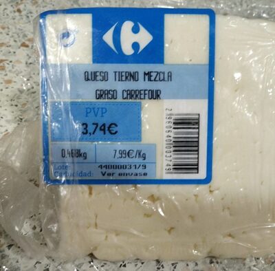 Queso tierno mezcla graso Carrefour