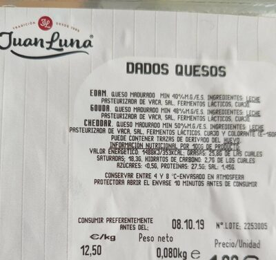 Dados quesos