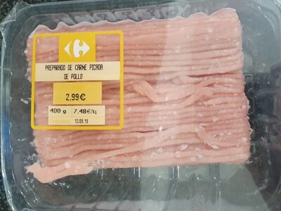 Preparado de carne picada de pollo