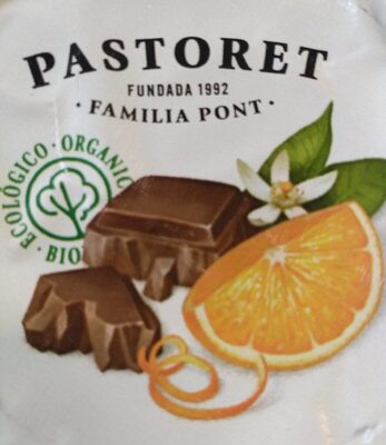 Crema de chocolate con naranja front packaging