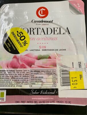 Mortadela con aceitunas