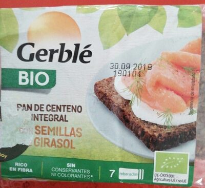 Pan de centeno integral con semillas de girasol