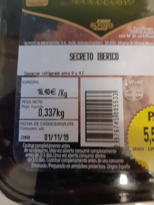 Secreto ibérico front packaging