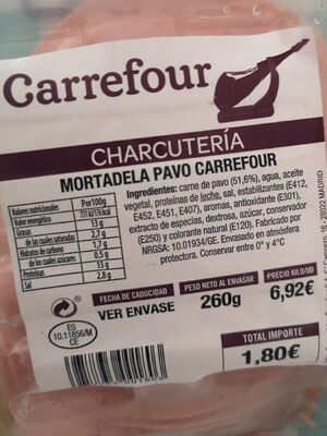 Mortadela de Pavo Carrefour