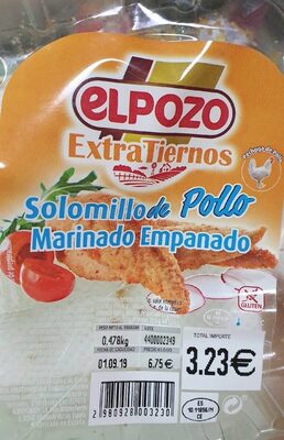 Solomillo de pollo marinado empanado