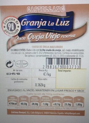 Queso oveja viejo reserva