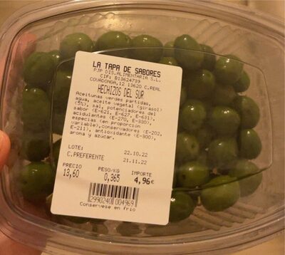 Olives hechizos del sur front packaging