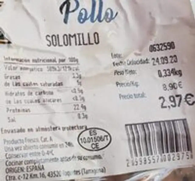 Solomillo de pollo